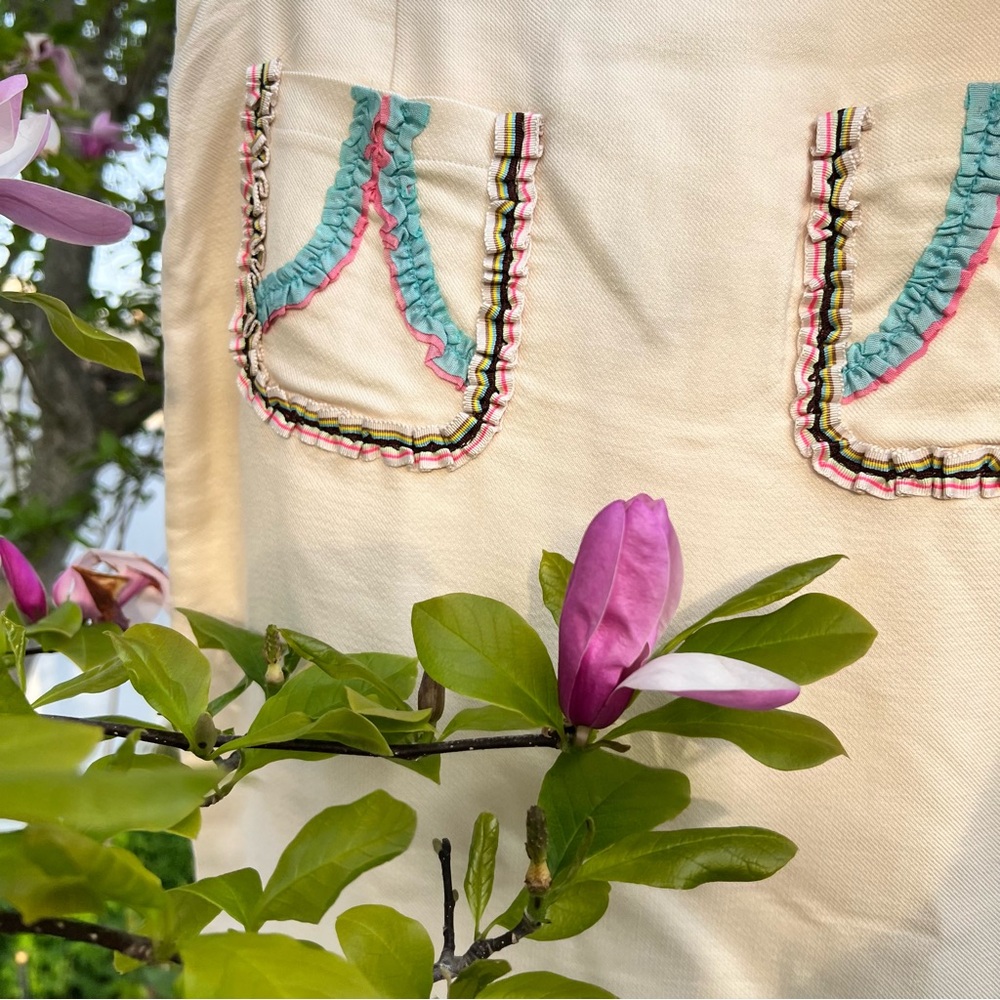 Vintage CYTHIA‎ RAWLEY Silk Mini Skirt Preppy Light Academia Coquette Girl 90's - Picture 13 of 17